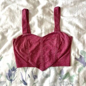 Sparkling Pink Women's Bustier Crop Top
